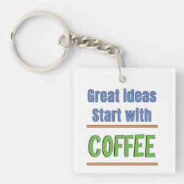Geweldige ideeën beginnen met Coffee Sweatshirt Sleutelhanger