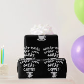 Geweldige ideeën beginnen met geweldige koffie cadeaupapier