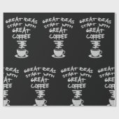 Geweldige ideeën beginnen met geweldige koffie cadeaupapier (Vlak)
