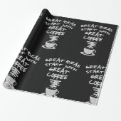 Geweldige ideeën beginnen met geweldige koffie cadeaupapier (Uitgerold)