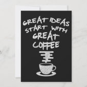 Geweldige ideeën beginnen met geweldige koffie kaart (Voorkant)