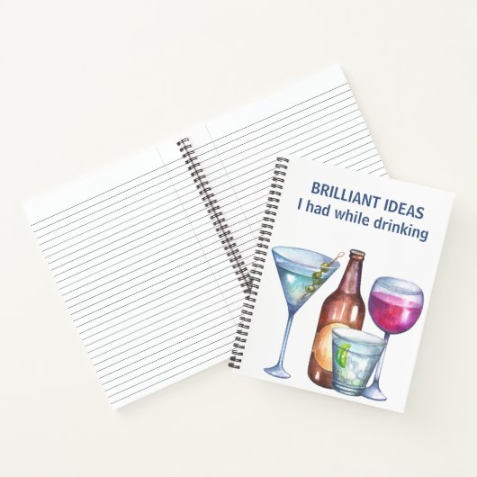 Geweldige ideeën die ik had terwijl ik Drink Funny Notitieboek (Binnen)