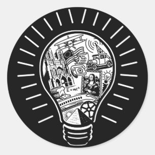 Geweldige ideeën ronde sticker
