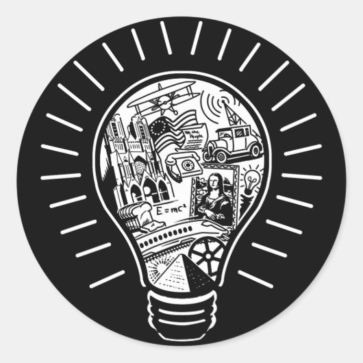 Geweldige ideeën ronde sticker (Voorkant)