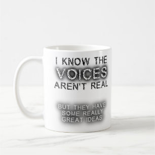 Geweldige ideeën Voices Funny Mug Humor Koffiemok