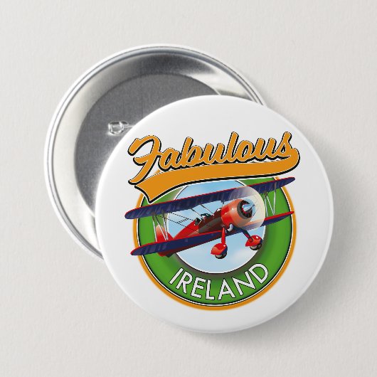 geweldige Ierse reispatch. Ronde Button 7,6 Cm (Voorkant /achterkant)