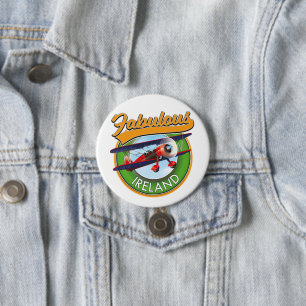 geweldige Ierse reispatch. Ronde Button 7,6 Cm