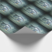 Geweldige ijsdraak cadeaupapier (Hoek)