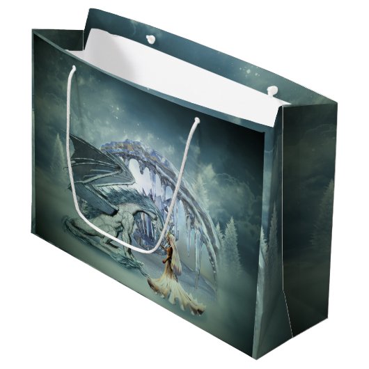 Geweldige ijsdraak groot cadeauzakje (Voorkant Gekanteld)