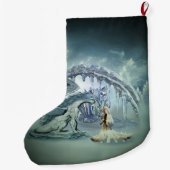 Geweldige ijsdraak grote kerstsok (Achterkant)