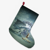 Geweldige ijsdraak grote kerstsok (Voorkant (Hangend))