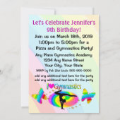 GEWELDIGE IK HOU VAN GYMNASTIEK UITNODIGINGEN (Achterkant)