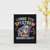 Geweldige Ik Rock Het Spectrum Autisme Moeder Moti Kaart (Gele Bloem)