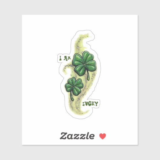 Geweldige illustratie met geluk sticker (Vel)