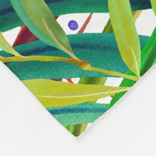 Geweldige illustratie van de flamingo-waterverf. A Fleece Deken (Hoek)