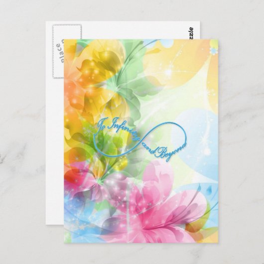 Geweldige Infinity symbool "To infinity and more" Briefkaart (Voorkant / Achterkant)