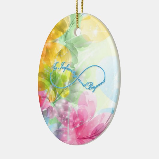 Geweldige Infinity symbool "To infinity and more" Keramisch Ornament (Links)