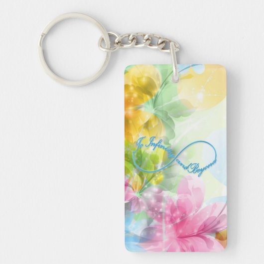 Geweldige Infinity symbool "To infinity and more" Sleutelhanger (Voorkant)