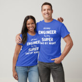 Geweldige ingenieur overdag Super D grappig T-shirt (Unisex)