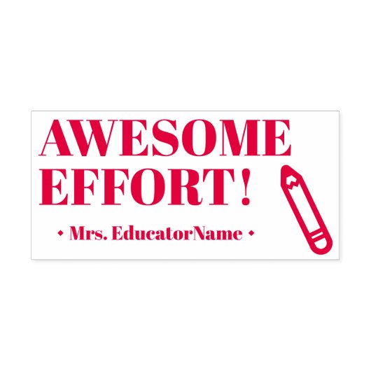 "GEWELDIGE inspanning!" Rubberstempel Zelfinktende Stempel (Design)