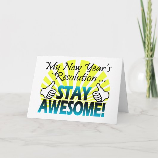 Geweldige jaar — resolutie feestdagen kaart (Voorkant)