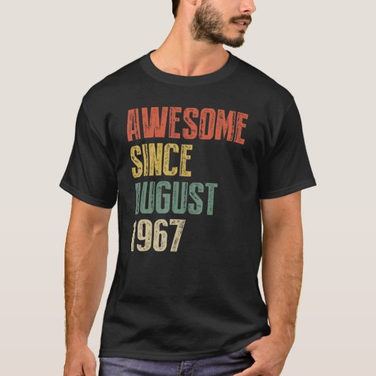 Geweldige jaar sinds augustus 1967 t-shirt (Voorkant)