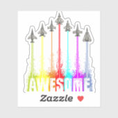 Geweldige jachtvliegtuigen sticker (Vel)