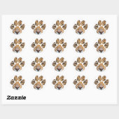 Geweldige Jaguar Paw Print Ronde Sticker (Vel)