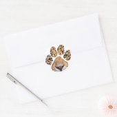 Geweldige Jaguar Paw Print Ronde Sticker (Envelop)