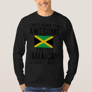 Geweldige Jamaicaanse vlag Jamaica Jamaican Roots T-shirt