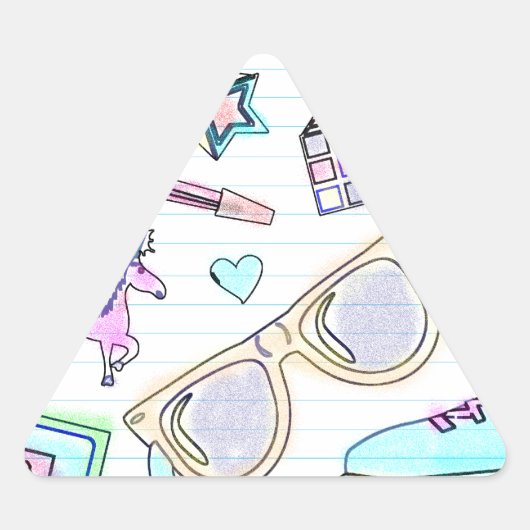 Geweldige jaren tachtig Kleurboek Patroon Sticker (Voorkant)