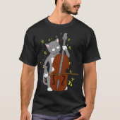 Geweldige JazzCat die Cello met dubbele tas spe T-shirt (Voorkant)