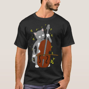 Geweldige    JazzCat die Cello met dubbele tas spe T-shirt