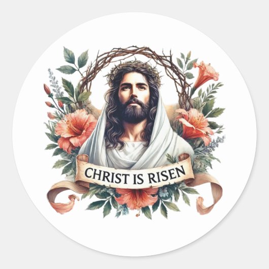 Geweldige Jezus Pasen religieus Ronde Sticker (Voorkant)