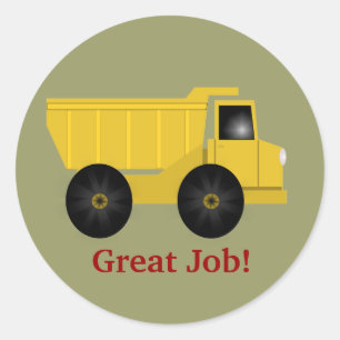Geweldige Job Dump Truck Sticker - personaliseer h