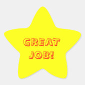 Geweldige Job Star Sticker (Voorkant)