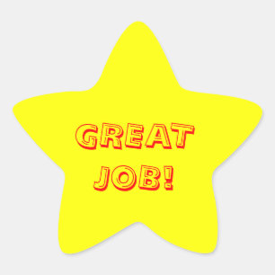 Geweldige Job Star Sticker