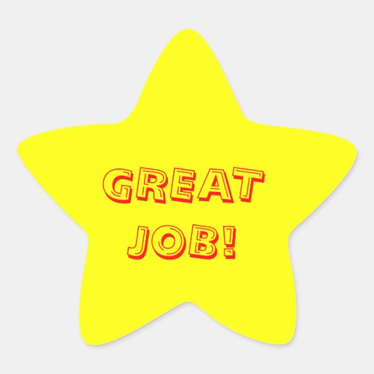 Geweldige Job Star Sticker (Voorkant)
