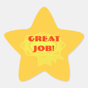 Geweldige Job Star Sticker