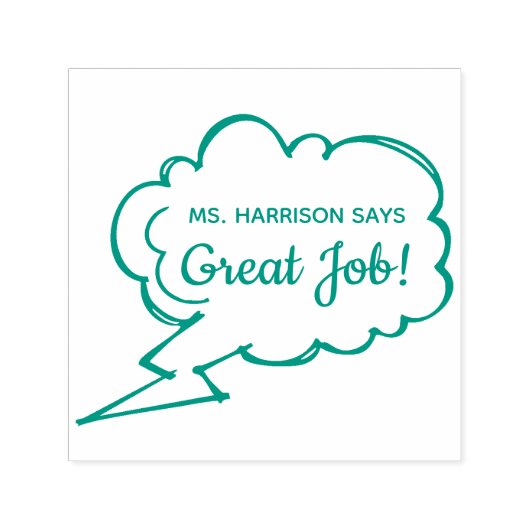 Geweldige Job Woorden van Aanmoediging Leraren Naa Zelfinktende Stempel (Design)