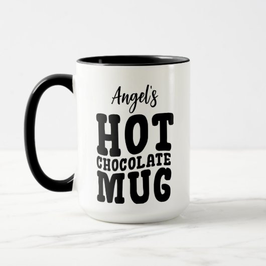 Geweldige Jouw Naam (Die-van-Jou) Heet Chocolade Mok (Links)