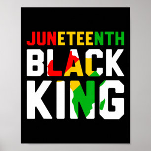 Geweldige Junetetiende Black King Melanin Fathers Poster