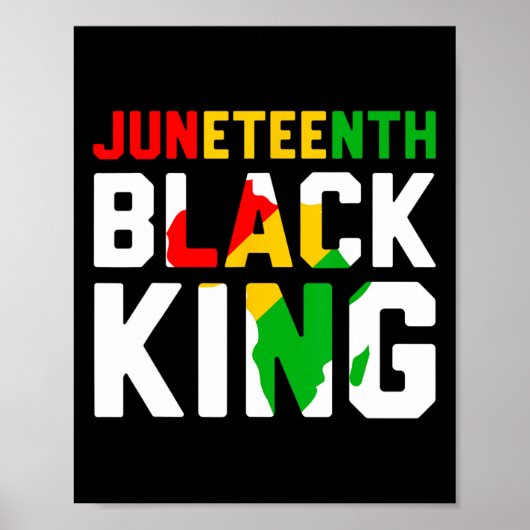Geweldige Junetetiende Black King Melanin Fathers Poster (Voorkant)