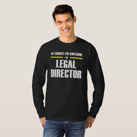 Geweldige juridisch directeur t-shirt (Voorkant volledig)