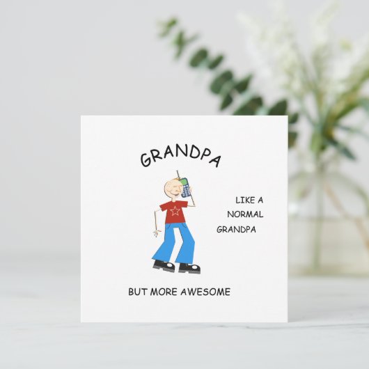 GEWELDIGE kaart, cadeau voor grootvader Kaart (Staand voorkant)