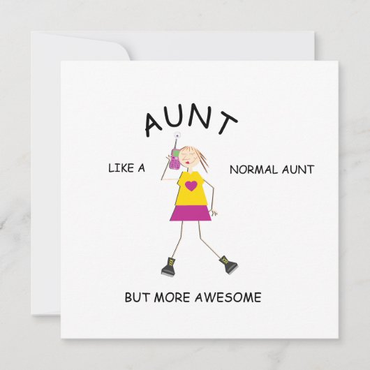 GEWELDIGE Kaart, groet cadeau voor tante Kaart (Voorkant)