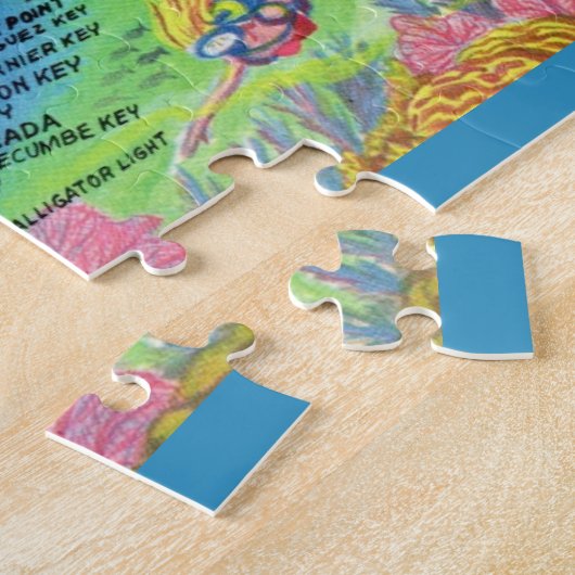 Geweldige kaart van de Florida Keys Legpuzzel (Zijkant)