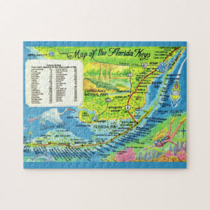 Geweldige kaart van de Florida Keys Legpuzzel