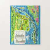 Geweldige kaart van de Florida Keys Legpuzzel (Verticaal)