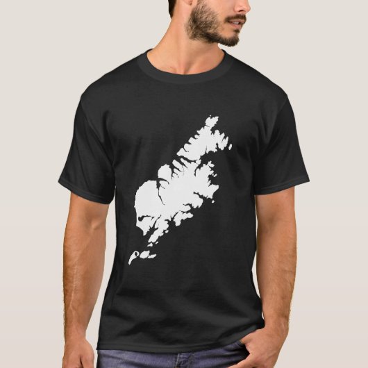Geweldige kaart van Kodiak Island Alaska Home Stat T-shirt (Voorkant)